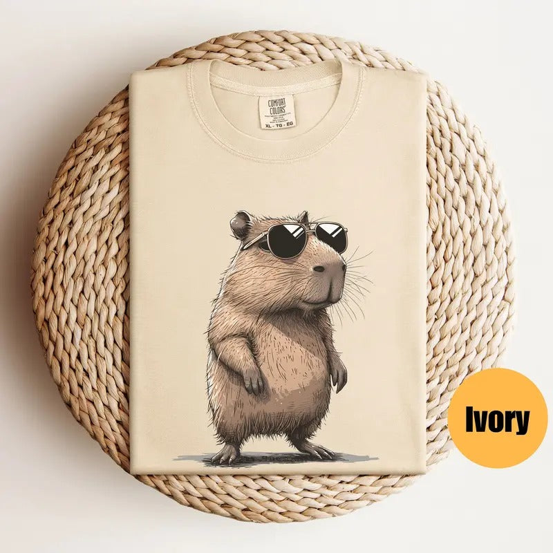 Capybara Shirt, Capybara T-Shirt, Meme Shirt, Capybara Tshirt Hoodie, Sweatshirt | TeeBloomCo.com