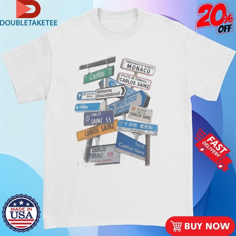 Carlos Sainz Jr. Signs Williams Roundabout F1 Shirts