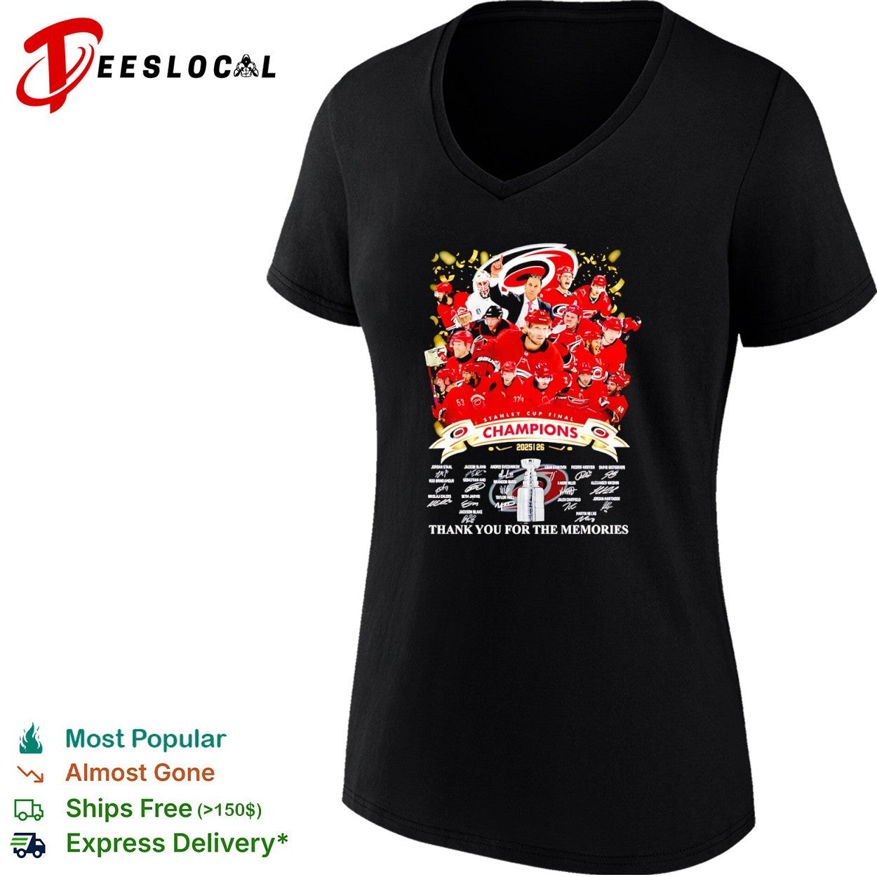Carolina Hurricanes 2025 26 Stanley Cup Final Champions Thank You For the Memories shirt