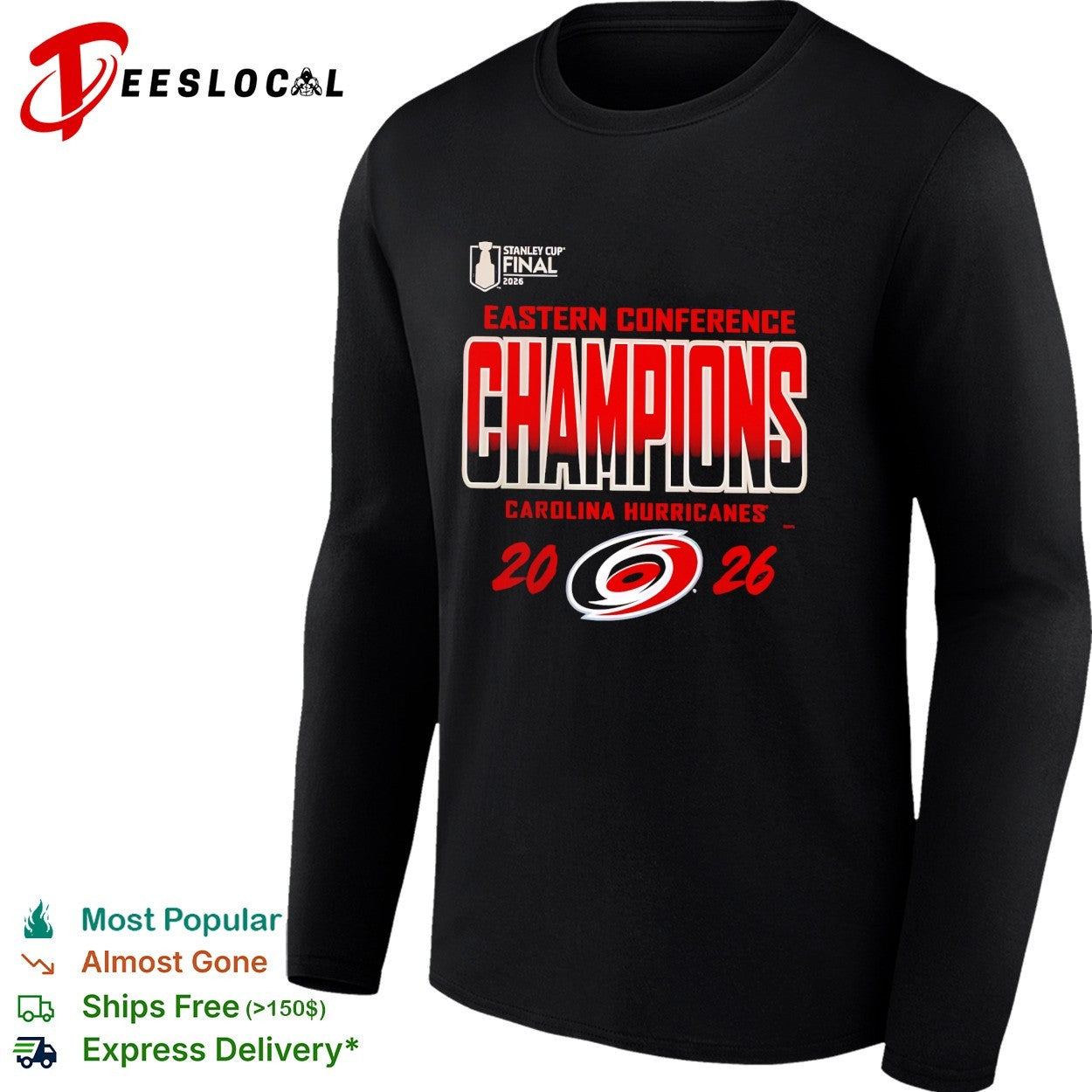 Carolina Hurricanes Eastern Conference Champions 2026 Stanley Cup Final official bold text shirt