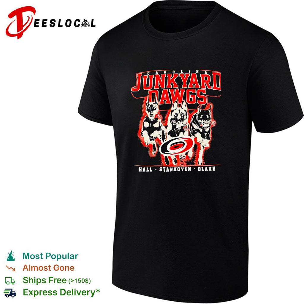 Carolina Hurricanes Junkyard dogs hockey mascot trio bold poster shirt