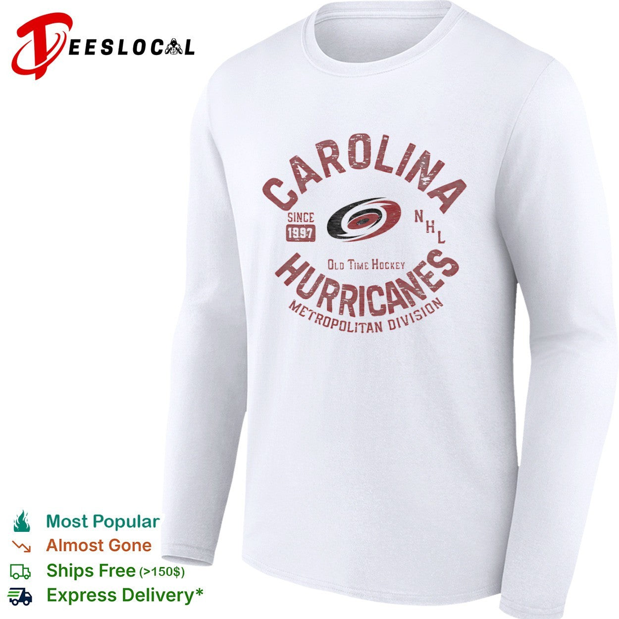 Carolina Hurricanes Since 1997 NHL Old Time Hockey Metropolitan Division shirt