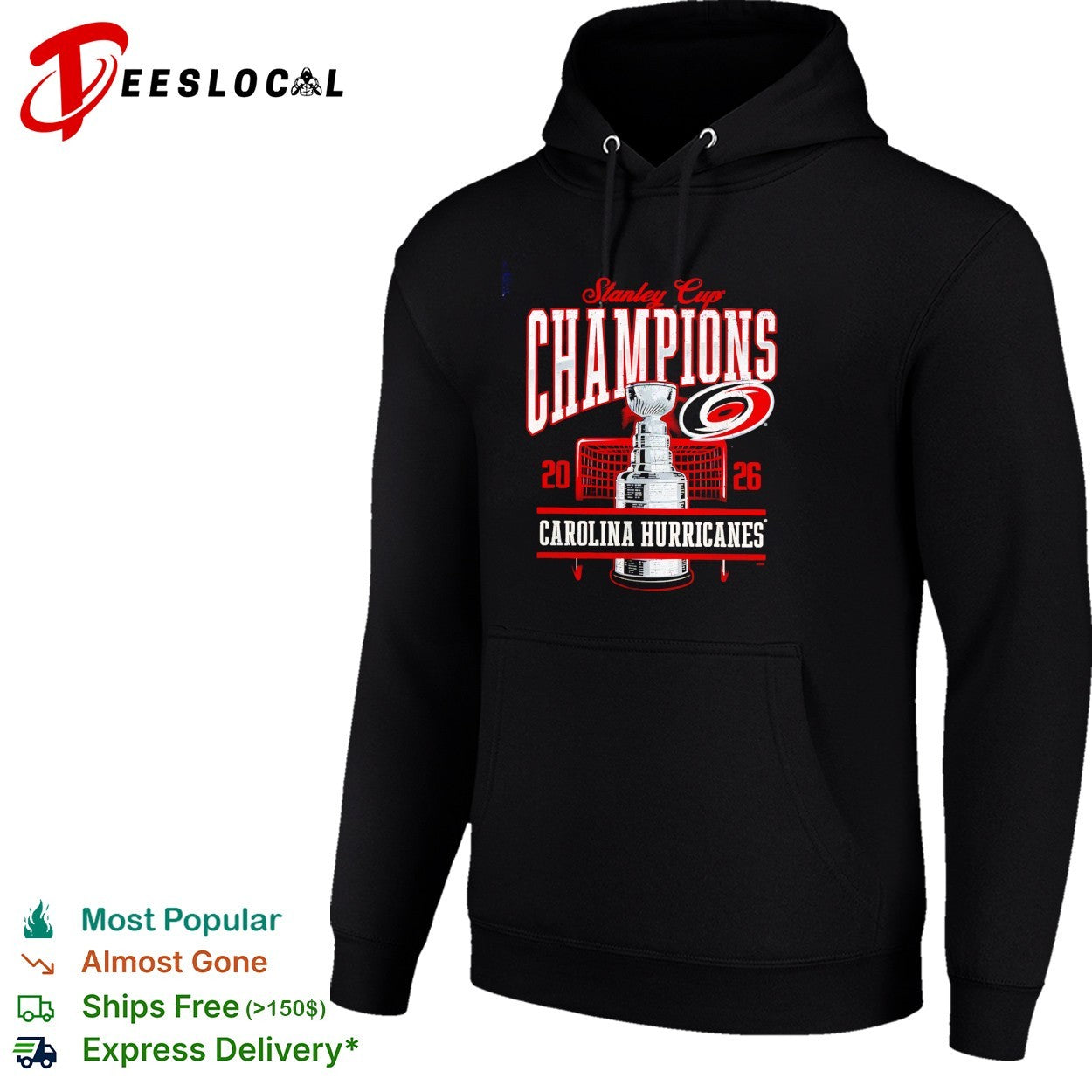 Carolina Hurricanes Stanley Cup Champions 2026 trophy net goal arc art shirt