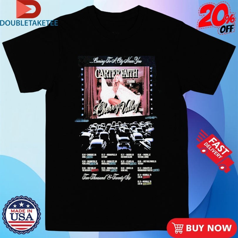 Carter Faith The Cherry Valley Tour 2026 Dates Shirts