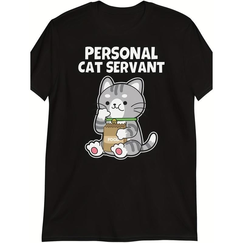 Cat Servant Funny Personal Cat Servant T- Shirt100% Cotton - 220g  made in usa T-Shirts, Hoodie, Sweatshirt | TeeBloomCo.com