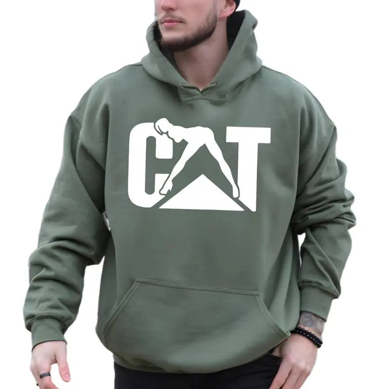 Cat With Woman Hoodie Sweatshirt T-shirt, Unisex Classic Fabric | TeeBloomCo.com