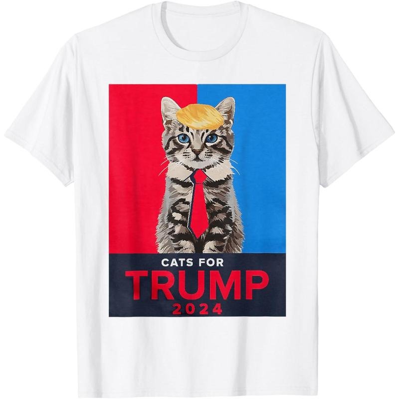 Cats For Trump 2024 Funny Tee For Vance Trump T-Shirt made in usa Hoodie, Sweatshirt | TeeBloomCo.com