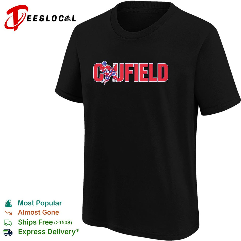 Caufield Montreal Canadiens hockey player number 13 typography shirt