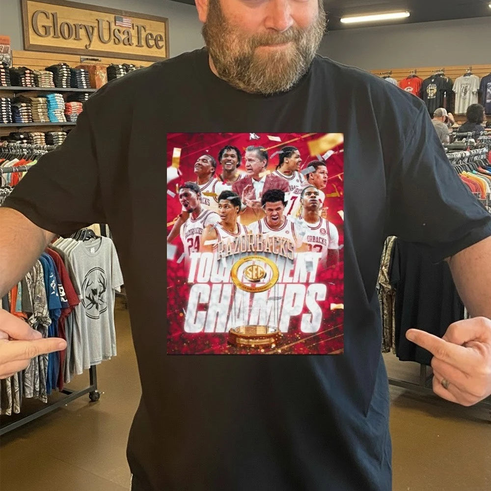 Celebrate Arkansas Razorbacks Men’s Basketball 2026 SEC Tournament Champions T-Shirt