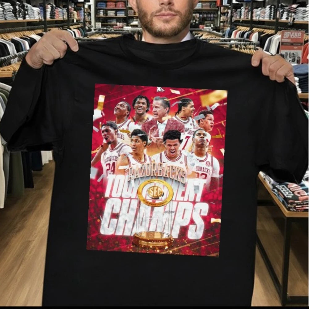 Celebrate Arkansas Razorbacks Men’s Basketball 2026 SEC Tournament Champions T-Shirt