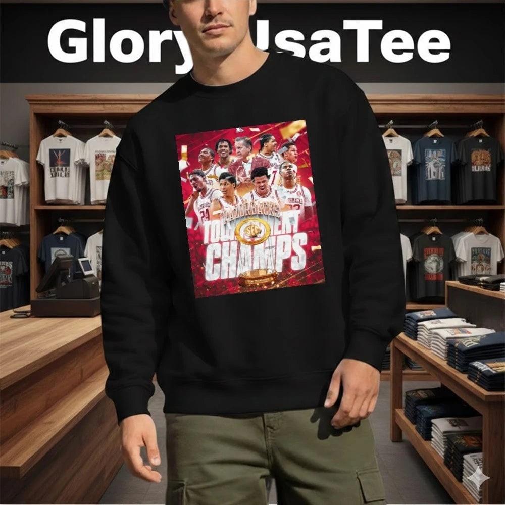 Celebrate Arkansas Razorbacks Men’s Basketball 2026 SEC Tournament Champions T-Shirt