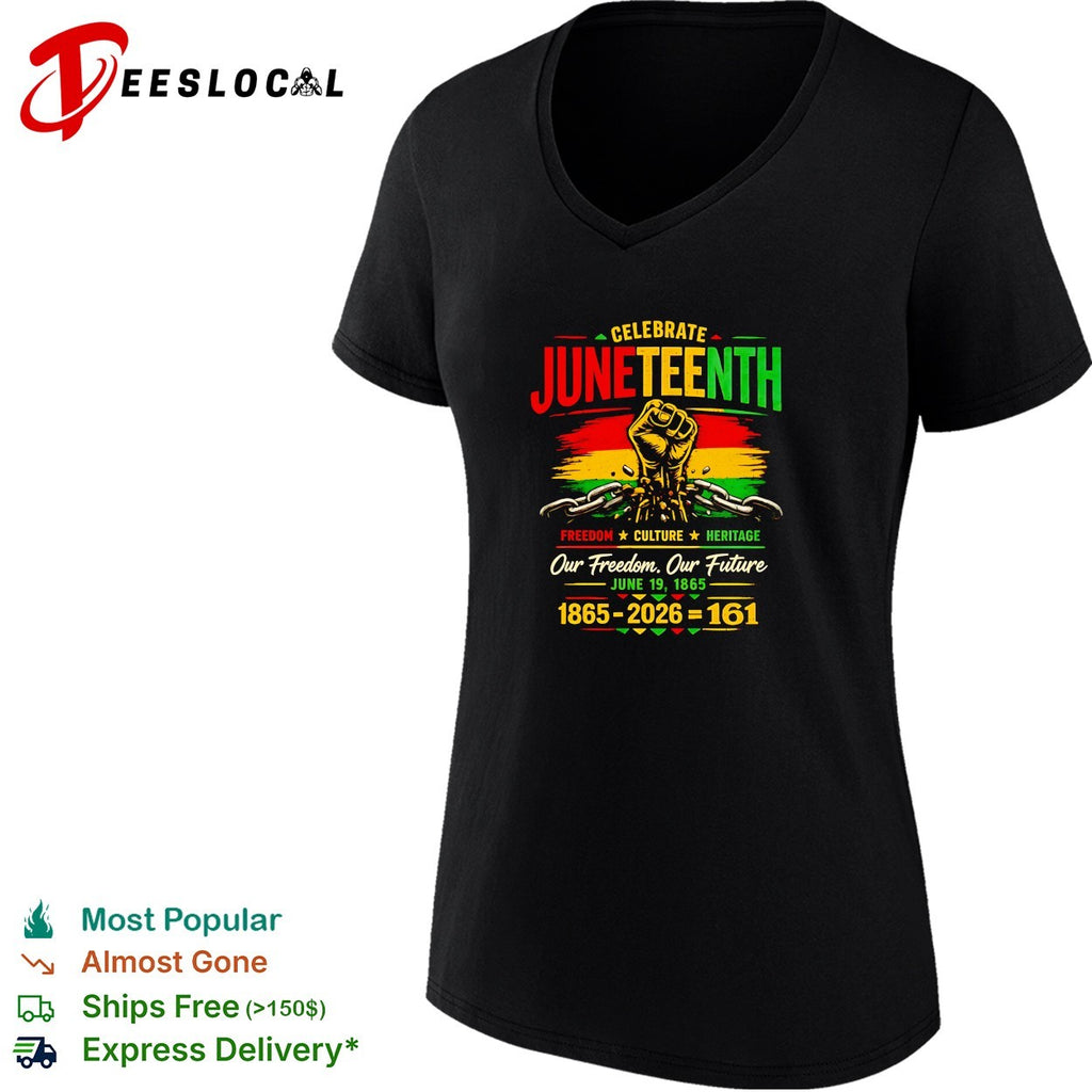 Celebrate Juneteenth freedom culture heritage our freedom our future 1865 2026 161 shirt