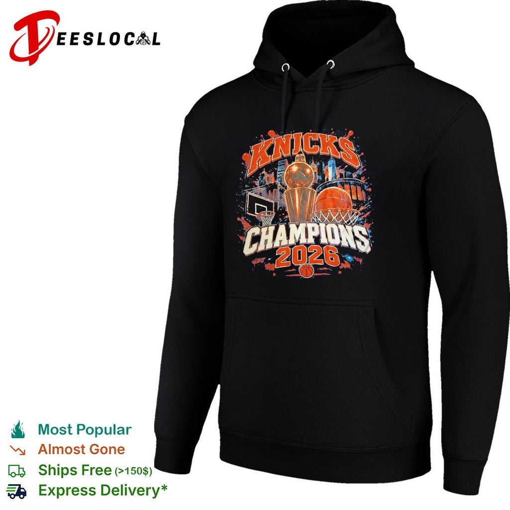 Champions 2026 New York Knicks City Basketball Championship Trophy shirt