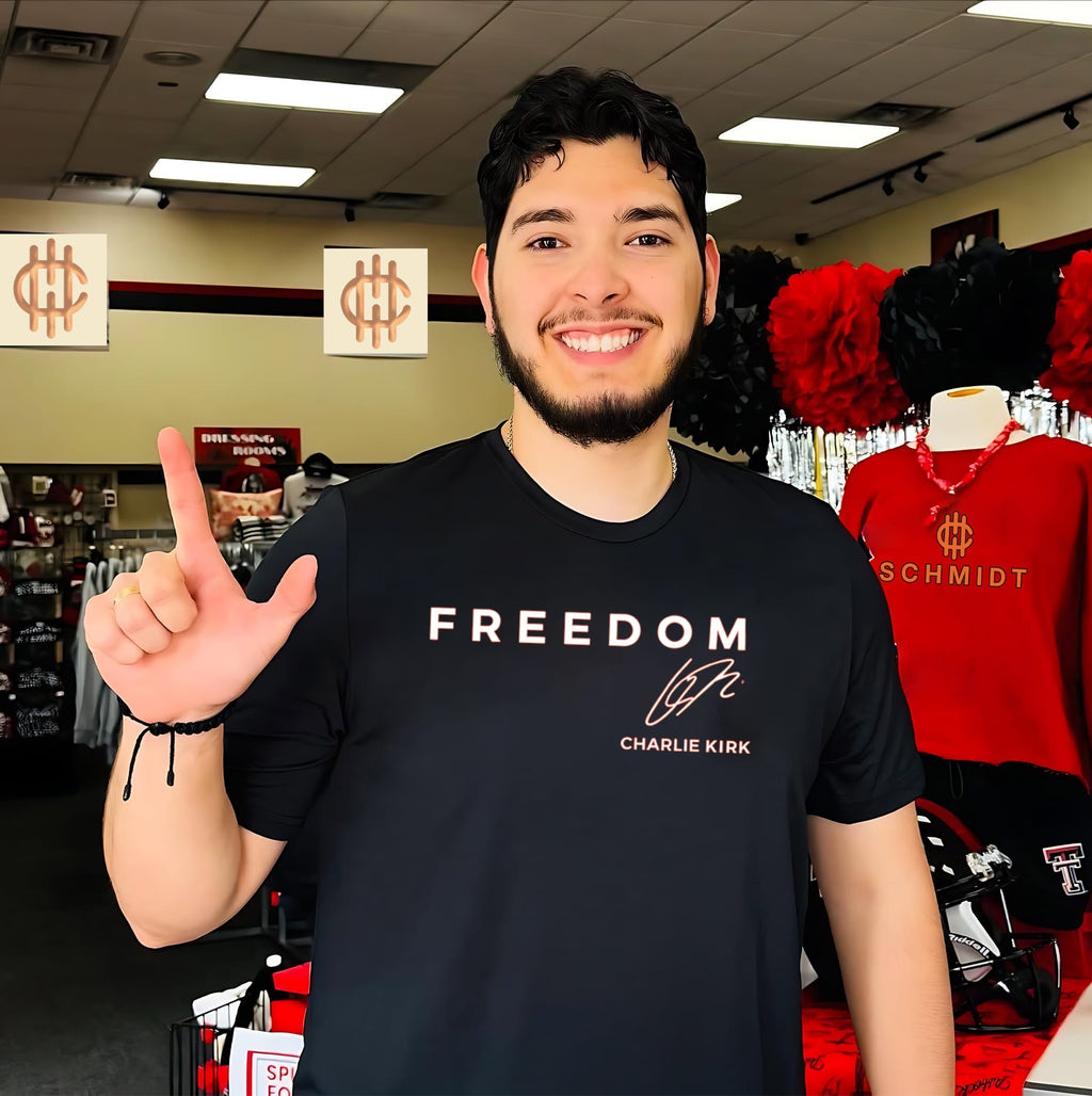 Charlie Kirk Red Freedom signature shirt