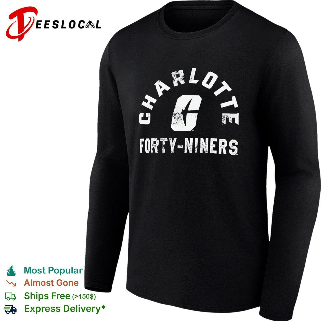 Charlotte Forty Niners logo shirt