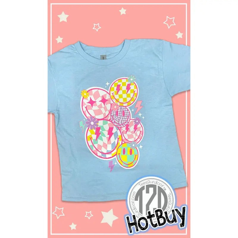 Checkerboard Smiley Face Youth Graphic Shirt Hoodie, Sweatshirt | TeeBloomCo.com