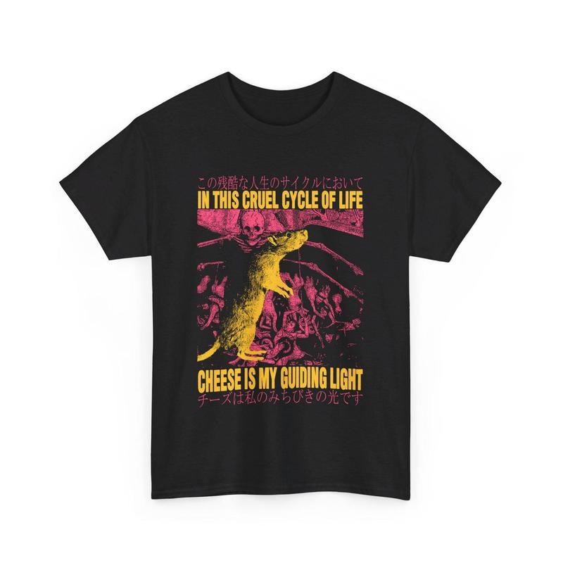 Cheese is My Guiding Light Rat T-Shirt Hoodie, Sweatshirt | TeeBloomCo.com
