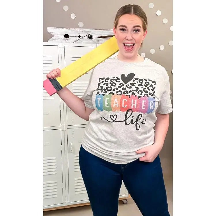 Cheetah Teacher Life Graphic T-Shirt Hoodie, Sweatshirt | TeeBloomCo.com