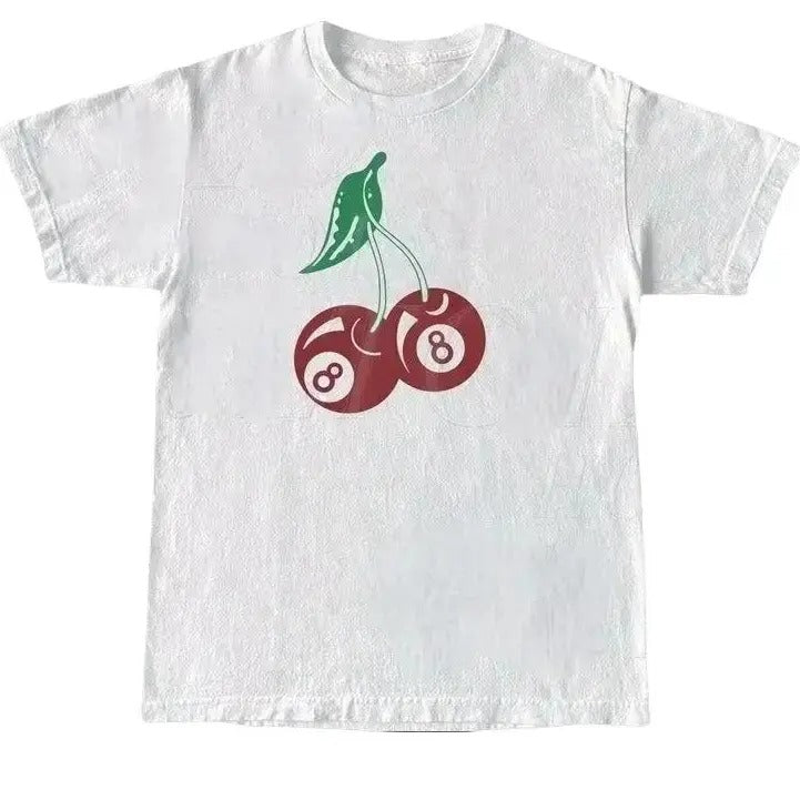 Cherry 8 Ball 90s Graphic T-Shirt, Retro Billard Lovers Shirt, Y2k Lucky Tee Hoodie, Sweatshirt | TeeBloomCo.com