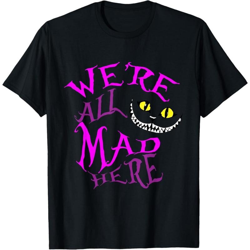 Cheshire Cat - We're All Mad Here T-Shirt made in usa Hoodie, Sweatshirt | TeeBloomCo.com