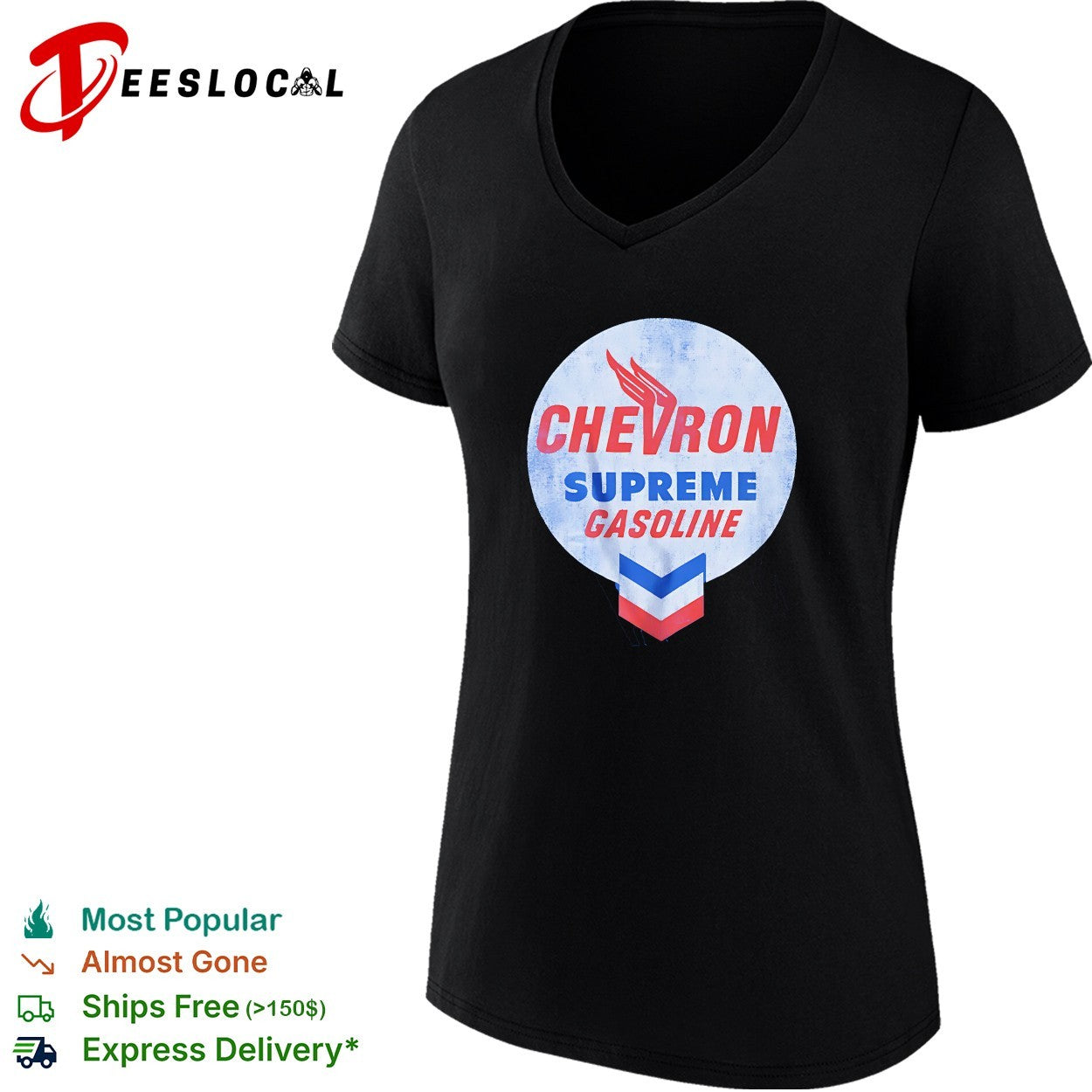 Chevron Supreme gasoline logo Chevron wing design retro brand fuel petrol shirt