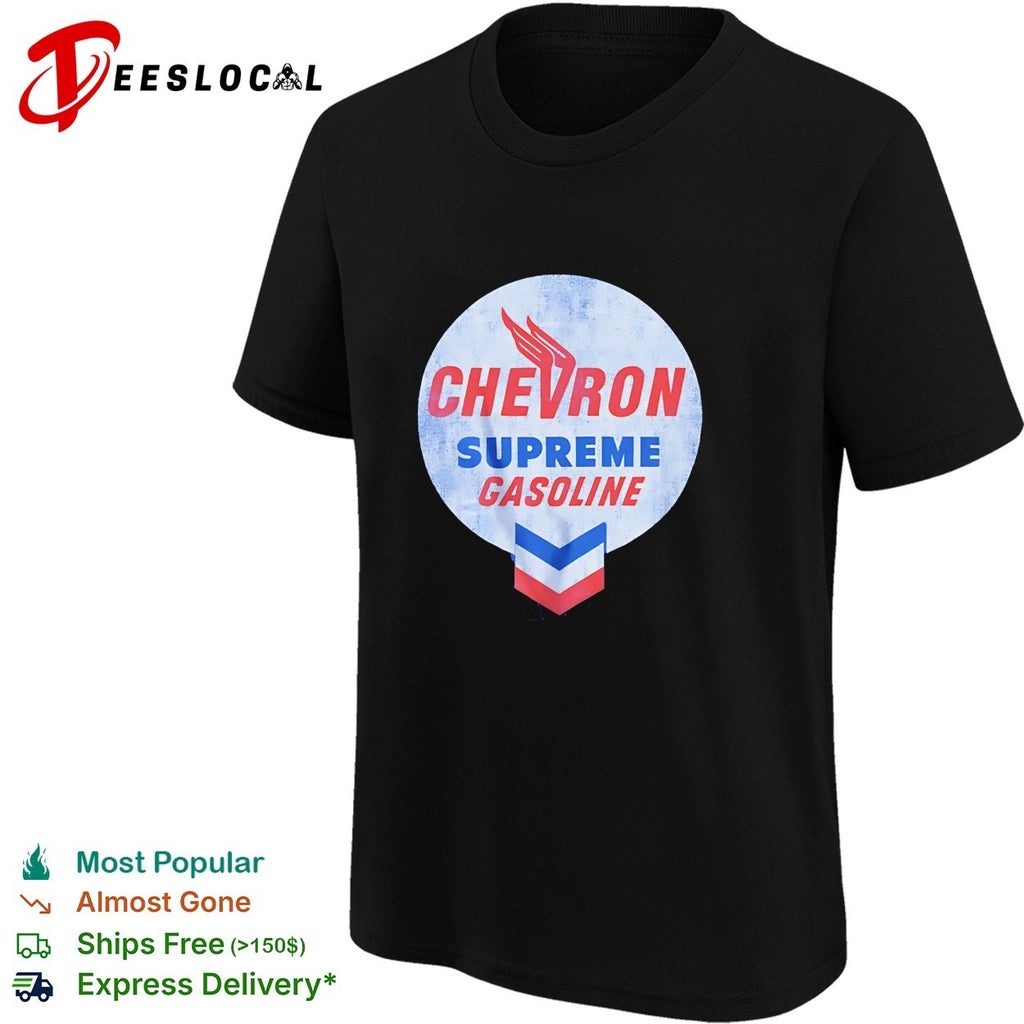Chevron Supreme gasoline logo Chevron wing design retro brand fuel petrol shirt