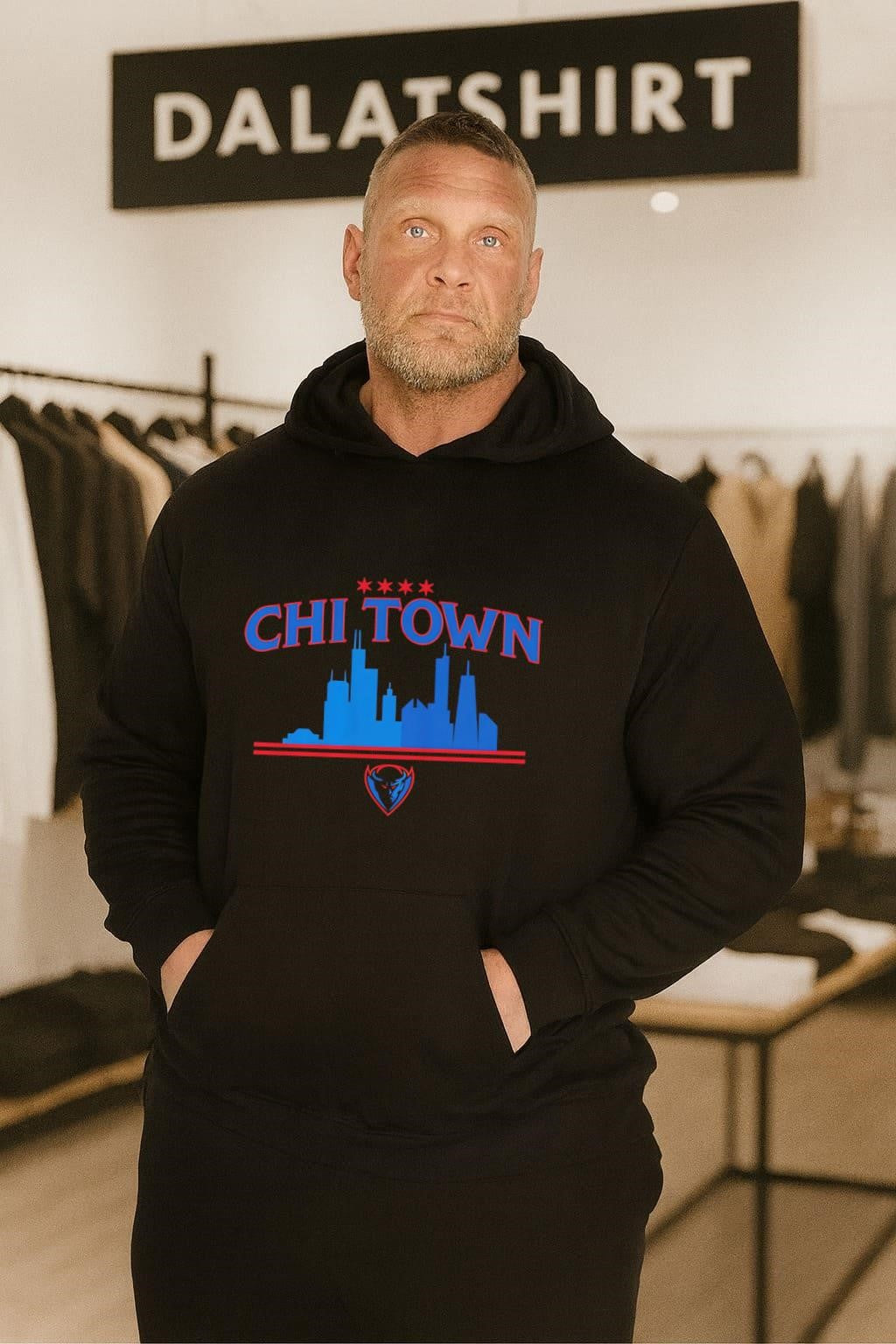 Chi Town Skyline Chicago Stars Blue Demon shirt
