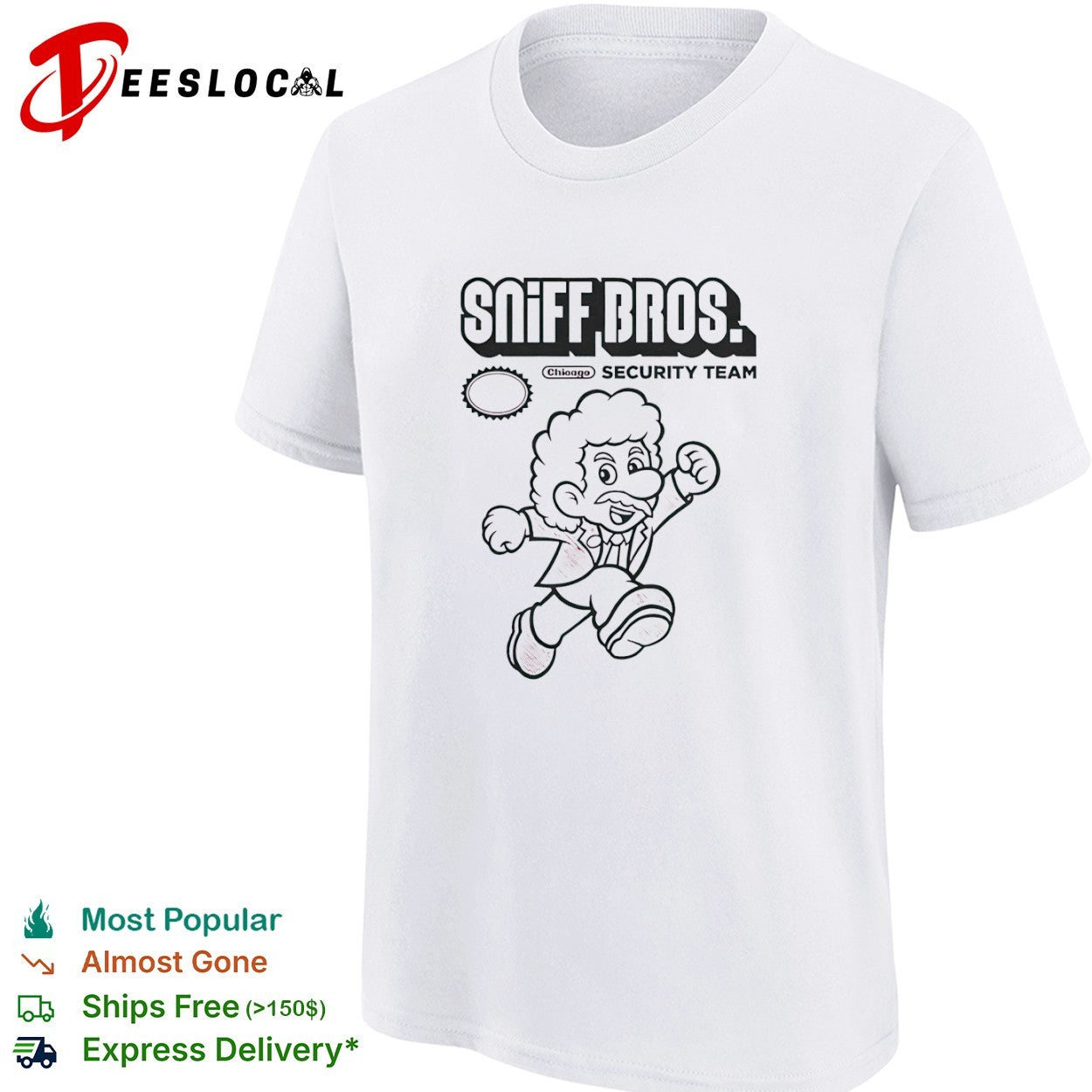 Chicago Bulls NBA Super Mario Sniff Bros Security Team shirt