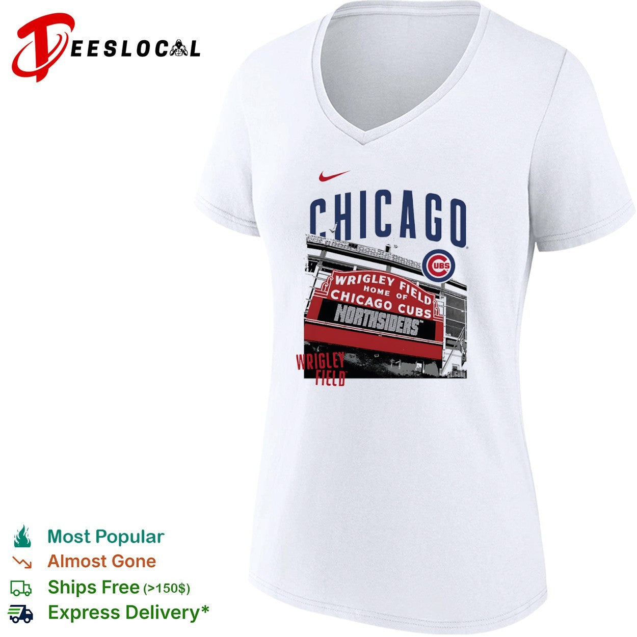 Chicago Cubs Wrigley Field Home of Chicago Cubs Northsiders MLB shirt