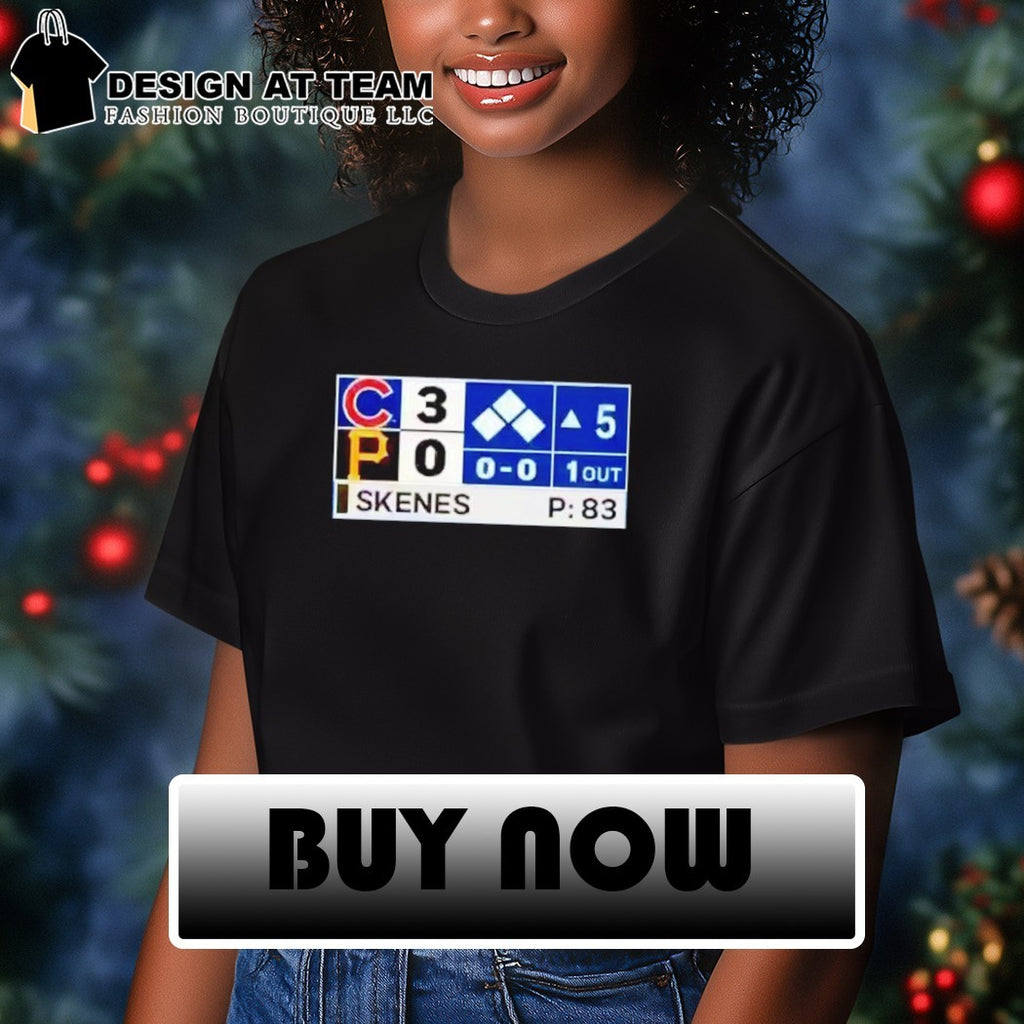 Chicago Cubs vs Pittsburgh Pirates 3-0 score shirt