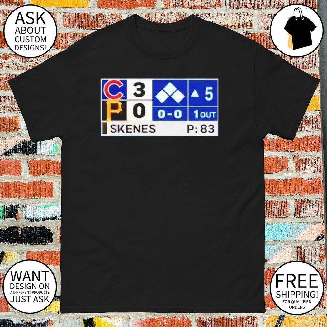 Chicago Cubs vs Pittsburgh Pirates 3-0 score shirt