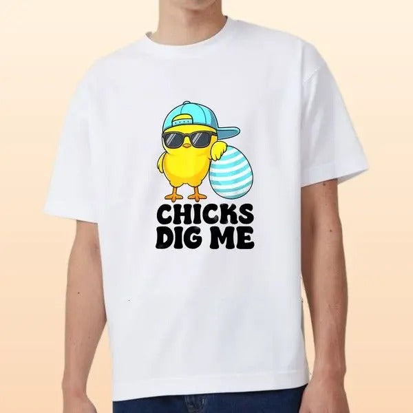 Chicks Dig Me T-shirt Cotton Weekend Vibes Only Retro Design Ultimate Gift For Fans Hoodie, Sweatshirt | TeeBloomCo.com