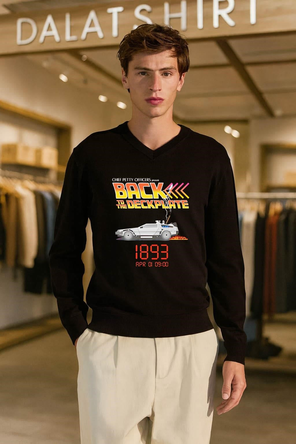 Chief Petty Officers Back To The Deckplate DeLorean 1893 shirt
