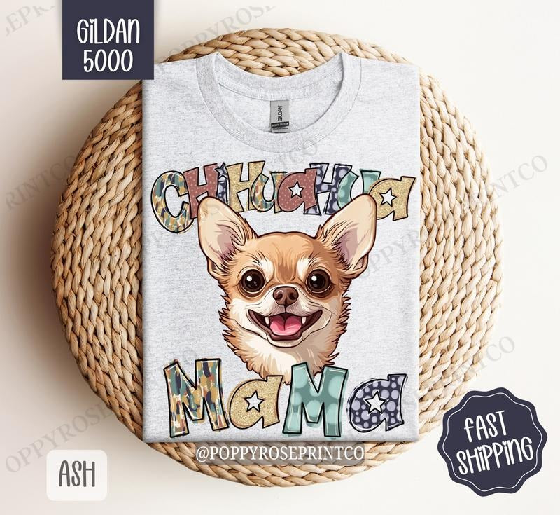 Chihuahua Mama Shirt Gildan, Dog Mom Women's Tee, Cute Mama Women's Tshirt Plus Sizes Hoodie, Sweatshirt | TeeBloomCo.com