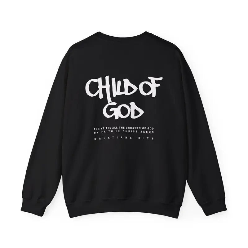 Child Of God Galatians 3:26 Aesthetic Christian Streetwear Sweatshirt Faith Sweater Cotton Hoodie Menswear Polyester T-Shirts