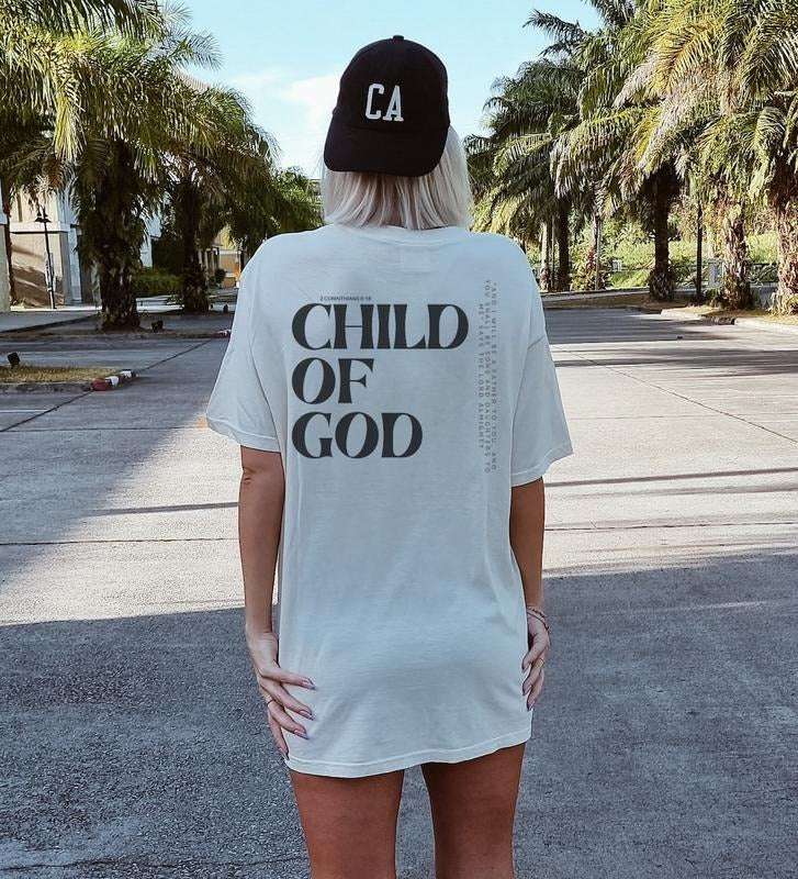 Child of God Shirt, Jesus is King Shirt, Mens Christian Shirt, Bible Verse Shirt, Scripture Shirt Cotton Menswear Top...