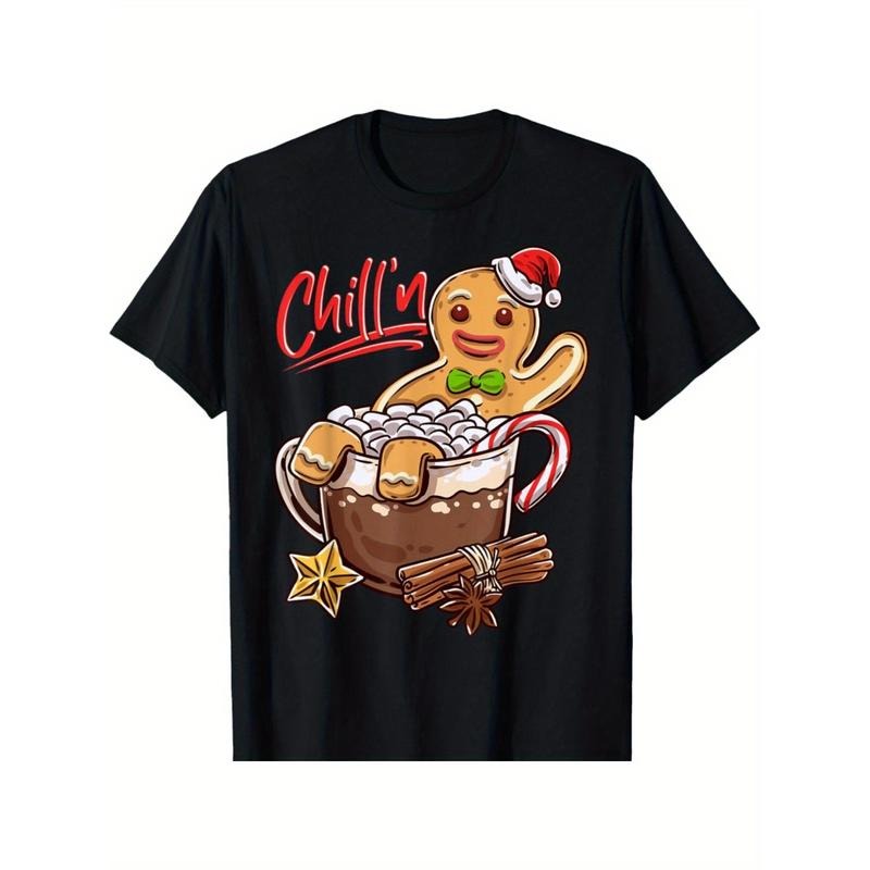 Chill'n Gingerbread Cookie In Hot Cocoa Christmas Funny T-Shirt made in usa Hoodie, Sweatshirt | TeeBloomCo.com