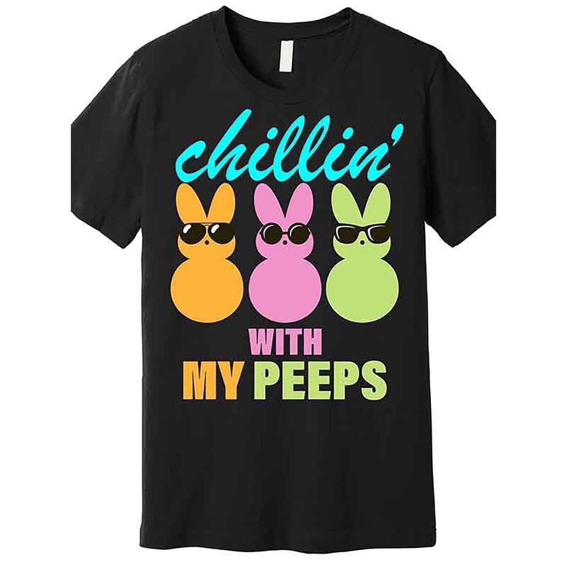 Chillin' with My Peeps" Men's Cotton T-Shirt