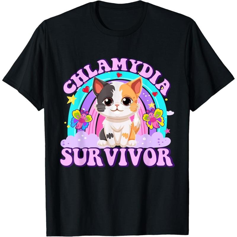 Chlamydia Survivor Cat Meme Funny Shirts for Men Adult Humor T-Shirtmade in us  made in us Hoodie, Sweatshirt