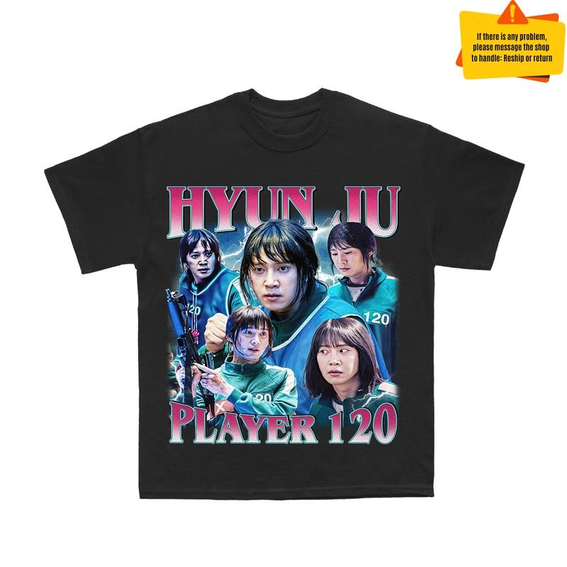 Cho Hyun-ju Squid Shirt, Player 120 T Shirt, Movie Fan Gift, Casual Top for Men Women Hoodie, Sweatshirt | TeeBloomCo.com