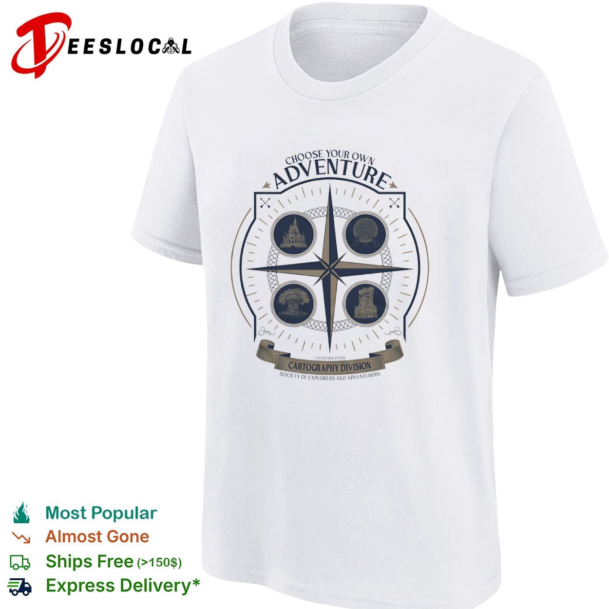 Choose Your Own Adventure Walt Disney World Seattle Cartography Division shirt