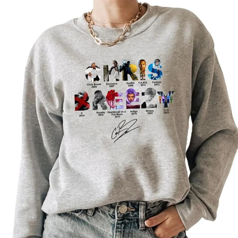 Chriis Brezy Full Albums Shirt, Gifl for women Hoodie, Sweatshirt | TeeBloomCo.com