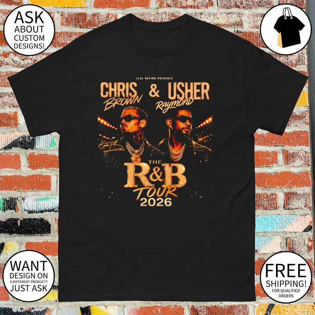 Chris Brown and Usher Raymond and Brown Tour 2026 shirt