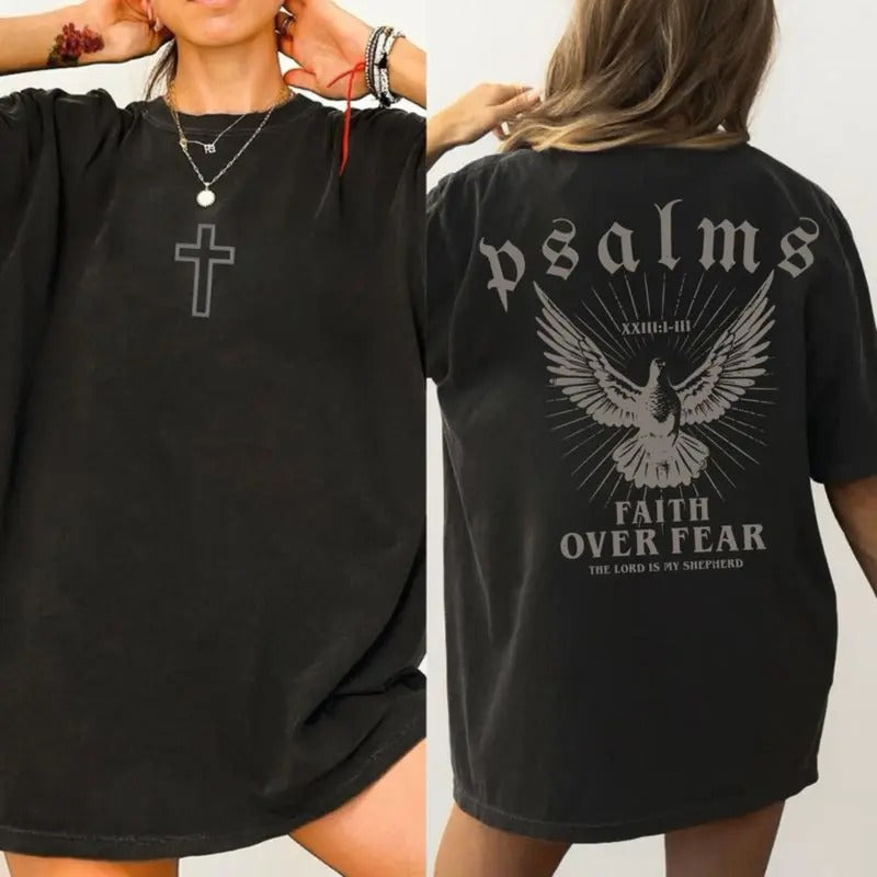 Christian Apparel Faith Over Fear Tee Jesus Party's T-shirt For Men And Women, Classic Fit With Enhanced Stretch And...