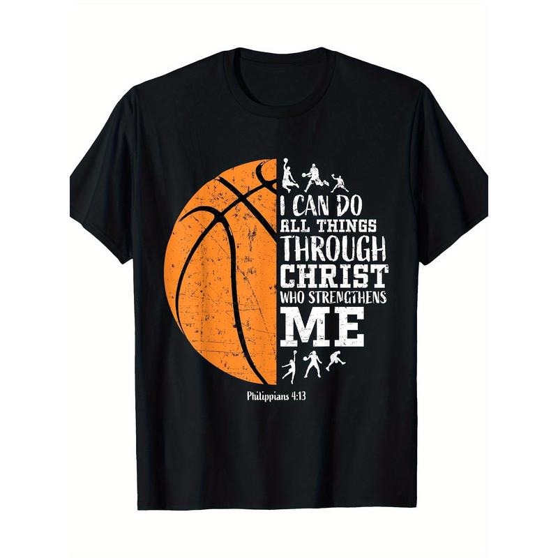Christian Basketball Shirt, Men's, Religious Gift 100% CottonT-shirt made in usa Hoodie, Sweatshirt | TeeBloomCo.com