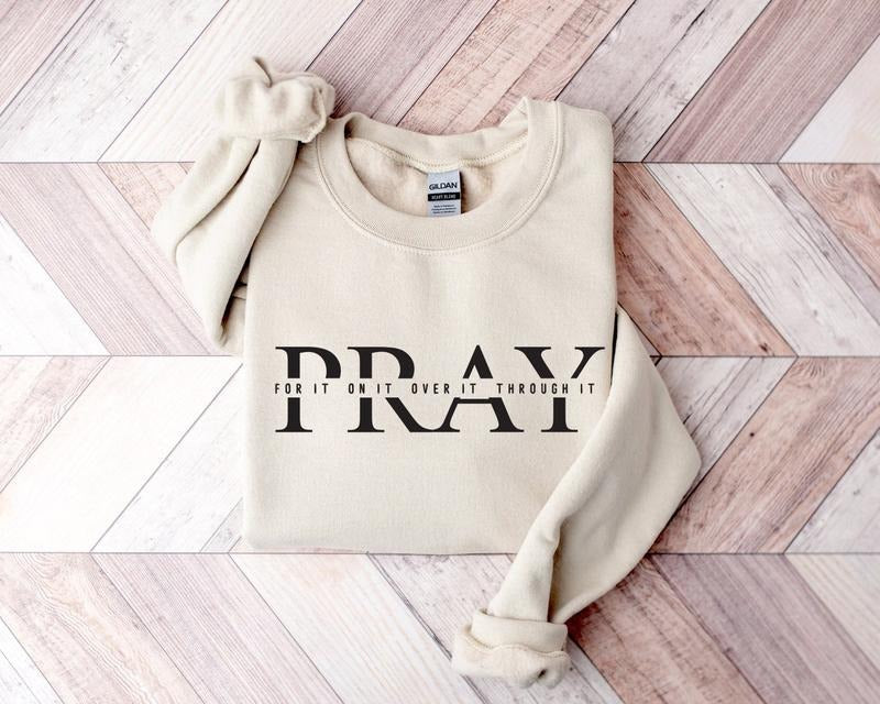 Christian Pray Sweatshirt, Women Of The Bible Sweater, Christian Women Sweater, Praying Women Crewneck Cotton Womenswear...