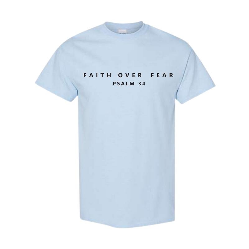Christian Psalm Faith over Fear T-shirt Bible verse Christian Aesthetic Cute Christian verse shirt Comfort Colors Cotton...