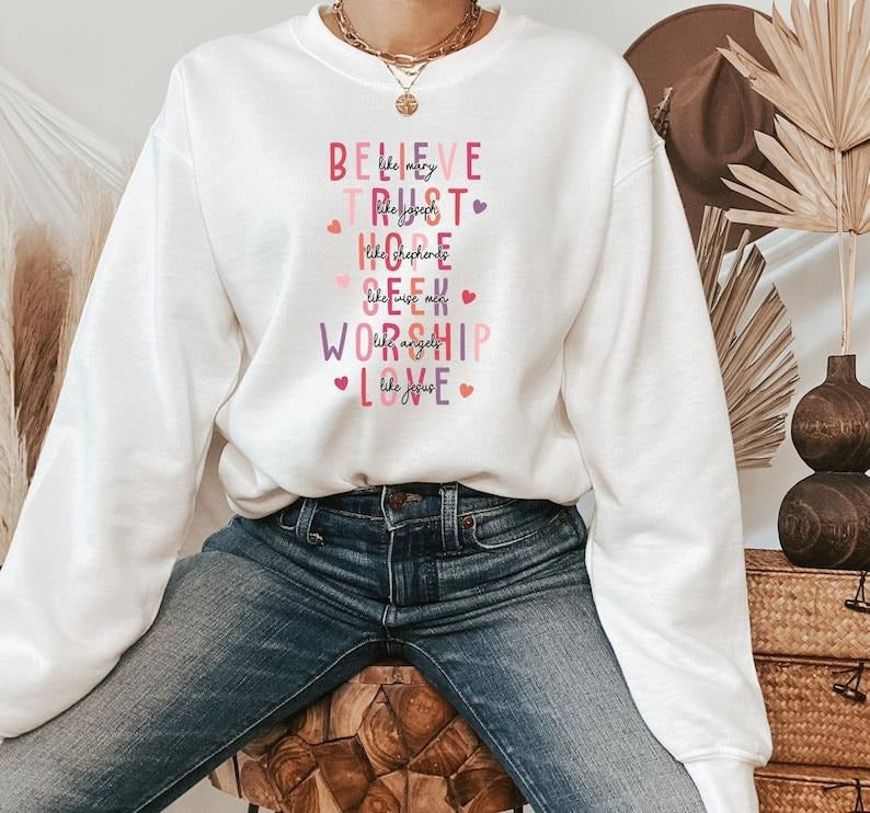 Christian Valentine Gift, Valentines Sweatshirt, Inspirational Valentines Sweatshirt, Self Love ,Valentines Day...