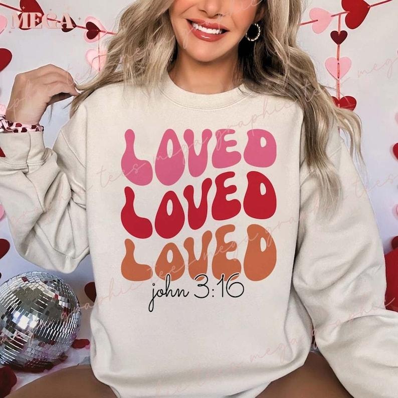 Christian Valentine Sweatshirt, Jesus Valentine Sweatshirt, Valentine Christian Sweatshirt, Religious Sweatshirt, Jesus...