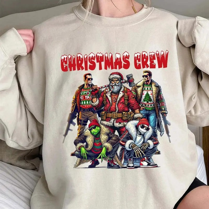 Christmas CREW Shirt, Christmas Movies Characters Shirt, Xmas Graphic Tee Hoodie, Sweatshirt | TeeBloomCo.com